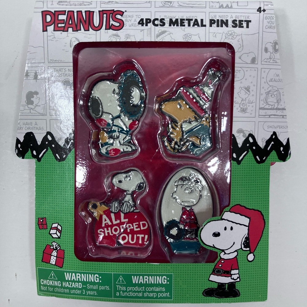 Peanuts 4-Piece Metal Pin Set
